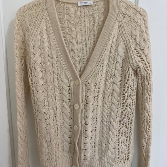 Equipment Femme Cashmere/Alpaca Knit Cardigan Beige M - Picture 1 of 5